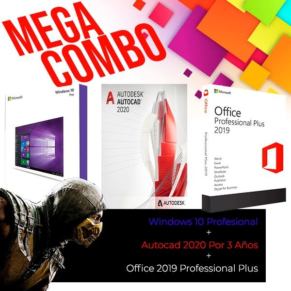 Windows-10-Professional-+-Autocad-2020-Por-3-Años-+-Office-2019-Professional-Plus
